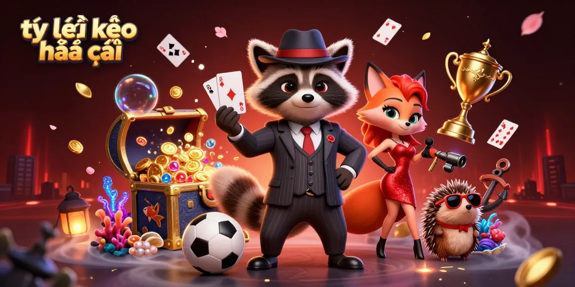Betting action with tỷ lệ kèo nhà cái displayed amid a vibrant casino scene.