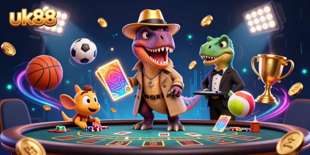 Experience thrilling gaming action with uk88 as a velociraptor strategies at the blackjack table.