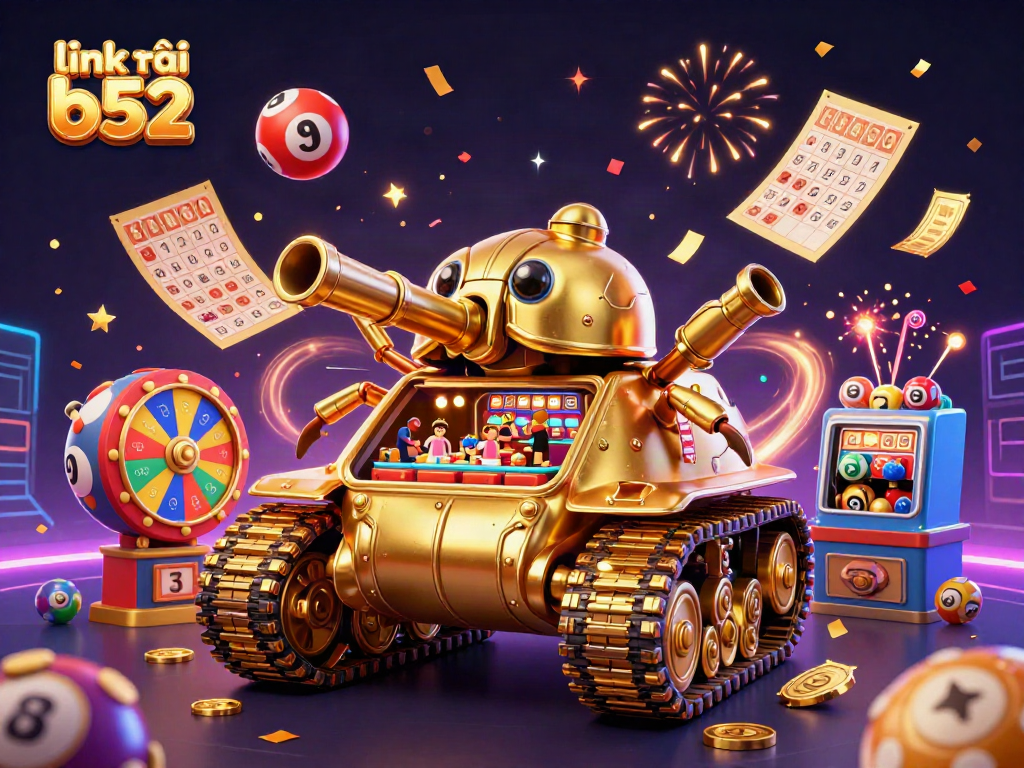 Play and win at link vào b52 with dynamic lottery balls and vibrant casino elements.