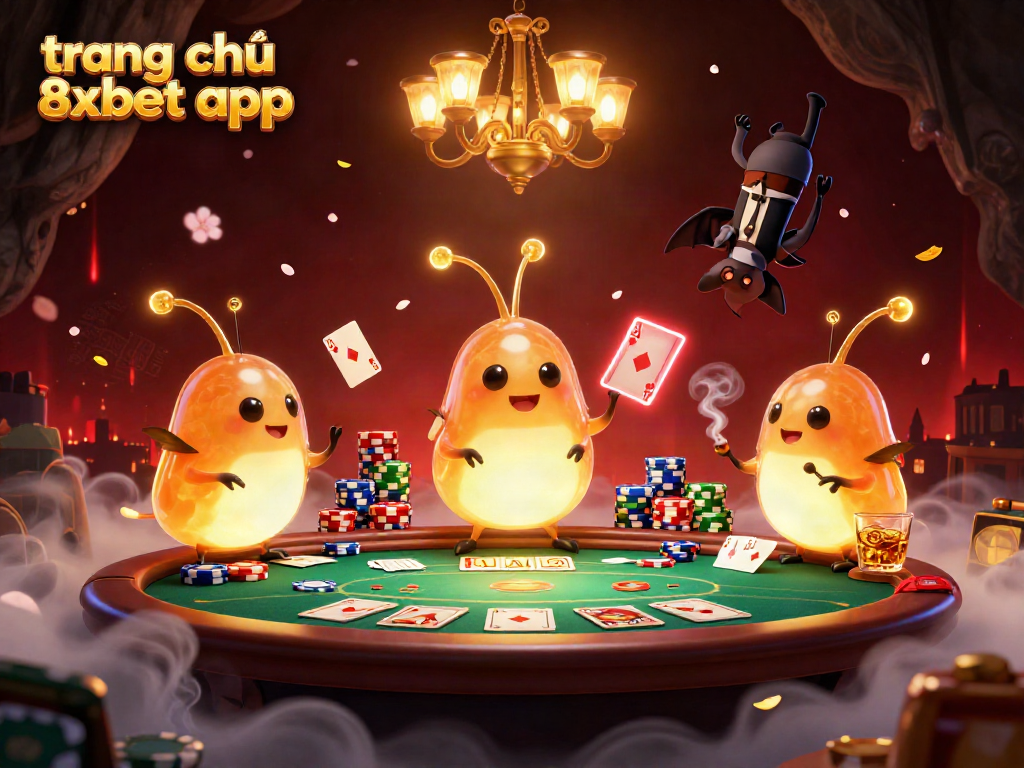 Experience the excitement of the trang chủ 8xbet app with glowworms illuminating the vibrant cave casino scene.