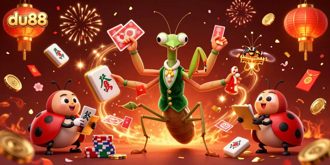 Experience excitement at du88 with a vibrant 3D casino scene featuring dynamic characters and game elements.