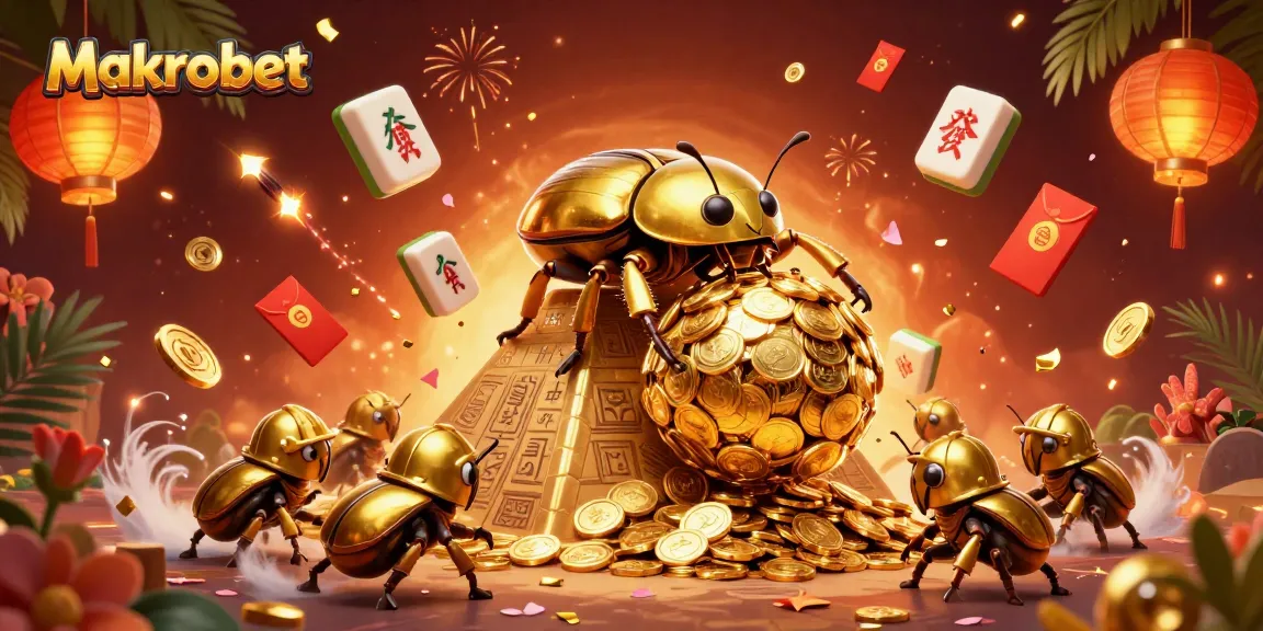 Experience the thrill of winning with Makrobet's vibrant 3D casino world filled with animated elements.