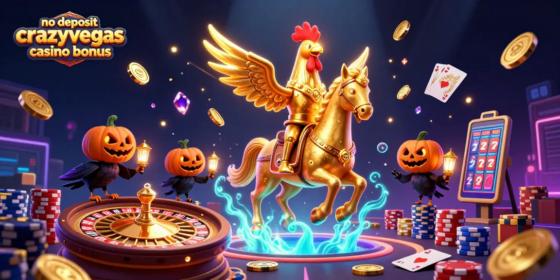 Spin the reels and win with no deposit crazyvegas casino bonus amidst glowing coins and vibrant gaming action.