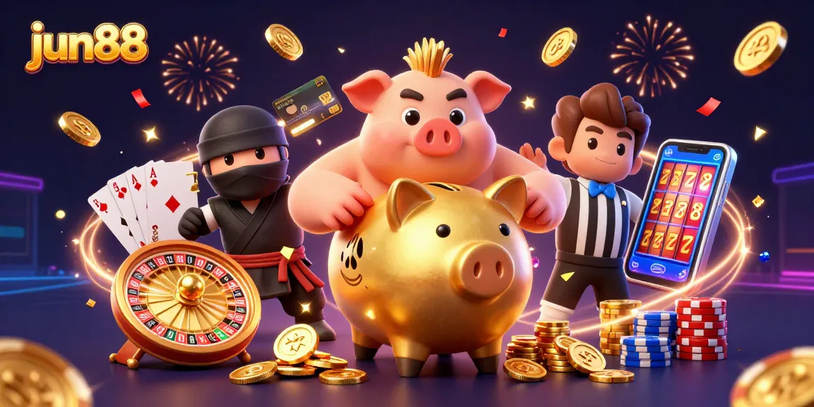 Experience the excitement of betting at jun88 with lively casino characters and dazzling game elements.