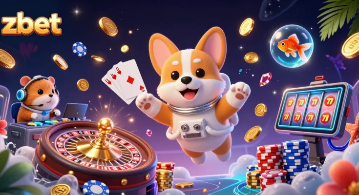 Engage with zbet in a cosmic casino adventure featuring playful characters and dynamic gaming elements.