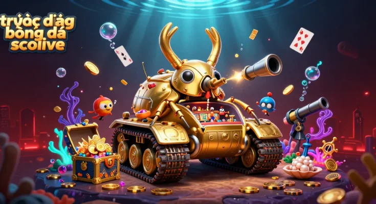 Experience the excitement of trực tiếp bóng đá socolive with animated casino elements in a vibrant underwater scene.